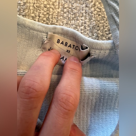 Sky blue babaton cropped tank top - Picture 2 of 2